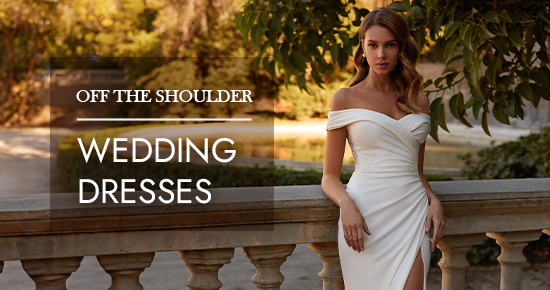 Off the Shoulder Wedding Dresses by Joelle Olivia La Femme