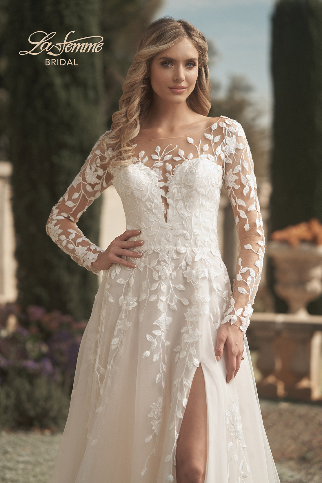 Casablanca 2175 Embroidered Bodice Bridal Gown - DimitraDesigns.com