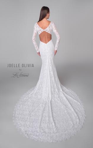 Picture of: Plunge Neck Stretch Lace Gown with Open Back and Stunning Train in IIII, Style: J2160, Detail Picture 5