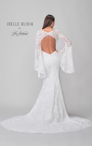 Picture of: Bell Sleeve Lace Dress with Open Back and Gorgeous Train in IIII, Style: J2164, Detail Picture 6