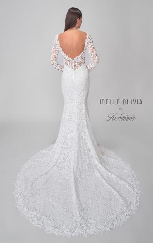 Picture of: Gorgeous Lace Gown with Long Sleeves and Deep Plunge Neckline in IIIII, Style: J2136, Detail Picture 5