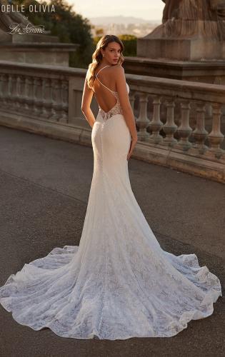 Picture of: Mermaid Wedding Dress with Soft Lace and Low Open Back in IIIIII, Style: J2143, Back Picture