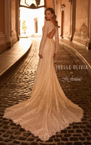 Picture of: Long Sleeve Boho Lace Wedding Dress with V Neckline in IIINI, Style: J2247, Main Picture