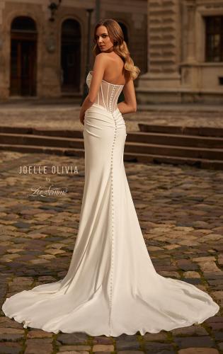 Picture of: Lux Jersey Strapless Dress with Ruching and Sweetheart Neckline in ivory, Style: J2281, Main Picture