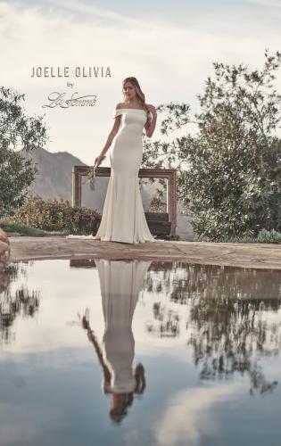 Picture of: Elegant Off the Shoulder Gown with Train in ivory, Style: J2016, Detail Picture 3