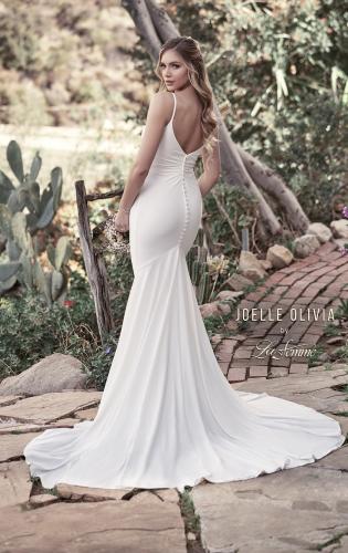 Picture of: Chic Wedding Dress with Ruching and Buttons in ivory, Style: J2032, Detail Picture 3