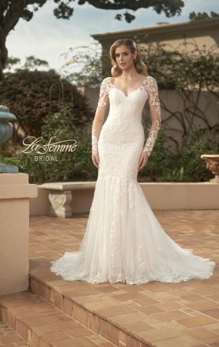 Picture of: Mermaid Dress with Stunning Lace and Sheer Sleeves in III, Style: B1091, Main Picture
