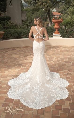Picture of: Lace Gown with Gorgeous Clover Train and Open Back in IIINII, Style: B1241, Back Picture