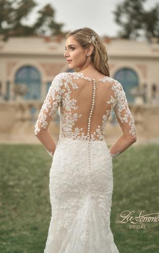 Picture of: Long Sleeve Embellished Lace Trumpet Dress in IINB, Style: B1018, Detail Picture 2