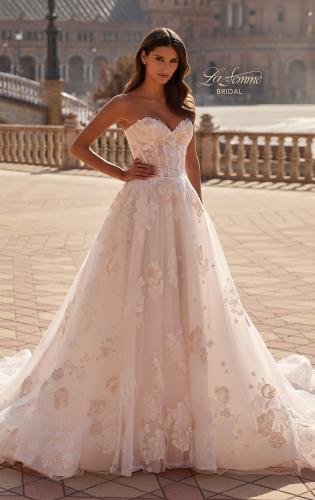 Picture of: Strapless Floral Lace A-Line Wedding Dress in IIPII, Style: B1479, Main Picture
