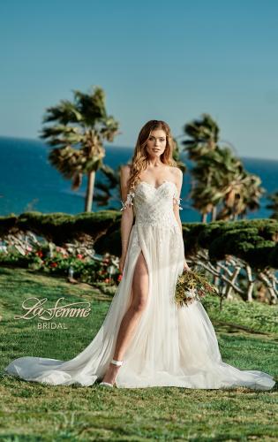 Picture of: Off the Shoulder Lace A-Line Dress with Slit and Pockets in ILII, Style: B1064, Main Picture