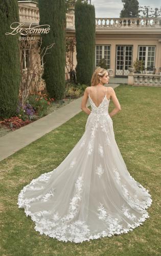 Picture of: Elegant Ball Gown with Slit and Lace Applique in ILII, Style: B1164, Back Picture