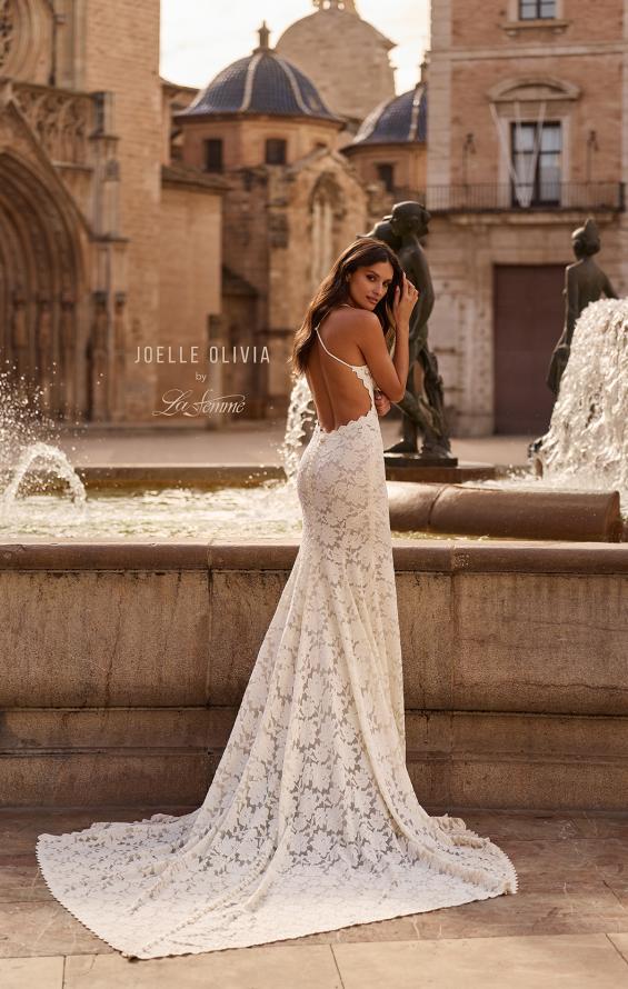 Picture of: Allover Lace Fit and Flare Wedding Dress with Low Open Back in III, Style: J2317, Detail Picture 3