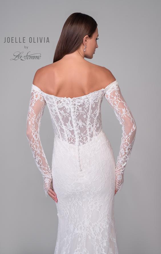 Picture of: Gorgeous Off the Shoulder Dress with Lace Sleeves and Illusion Back in IIII, Style: J2155, Detail Picture 8