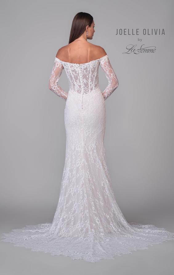 Picture of: Gorgeous Off the Shoulder Dress with Lace Sleeves and Illusion Back in IIII, Style: J2155, Detail Picture 6