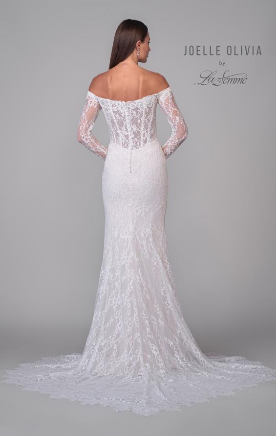 Picture of: Gorgeous Off the Shoulder Dress with Lace Sleeves and Illusion Back in IIII, Style: J2155, Detail Picture 6