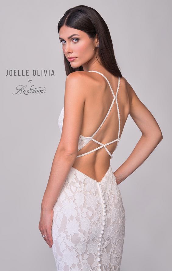 Picture of: Elegant Lace Mermaid Wedding Dress with Criss Cross Open Back in IIINI, Style: J2184, Detail Picture 9
