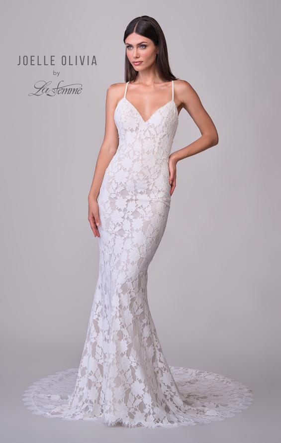 Picture of: Elegant Lace Mermaid Wedding Dress with Criss Cross Open Back in IIINI, Style: J2184, Detail Picture 10