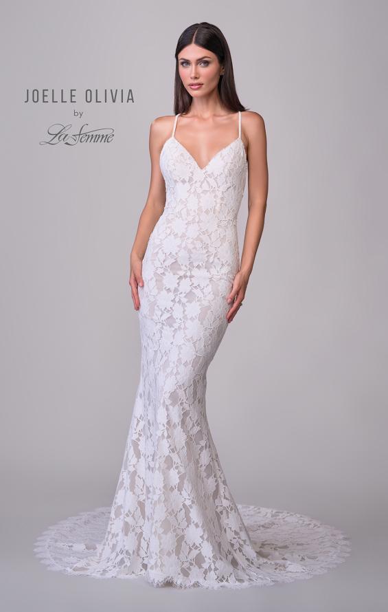 Picture of: Elegant Lace Mermaid Wedding Dress with Criss Cross Open Back in IIINI, Style: J2184, Detail Picture 4