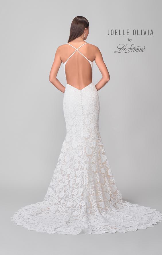 Picture of: Open Back Lace Gown with V Neck and Detailed Train in IIINI, Style: J2167, Detail Picture 6