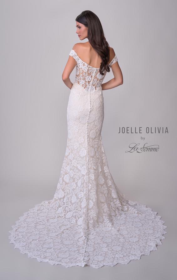 Picture of: Lace Off the Shoulder Wedding Dress with Beautiful Illusion Lace Back in IIINII, Style: J2201, Detail Picture 5