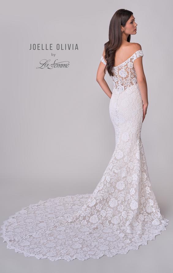 Picture of: Lace Off the Shoulder Wedding Dress with Beautiful Illusion Lace Back in IIINII, Style: J2201, Detail Picture 6