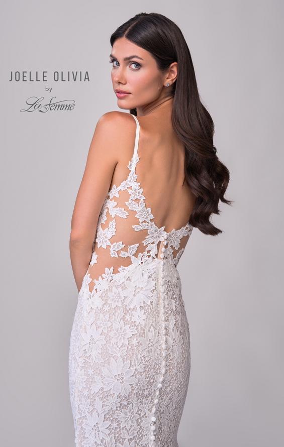 Picture of: Mermaid Lace Wedding Dress with Unique Bustier Bodice and Sheer Lace Back in IINI, Style: J2222, Detail Picture 13