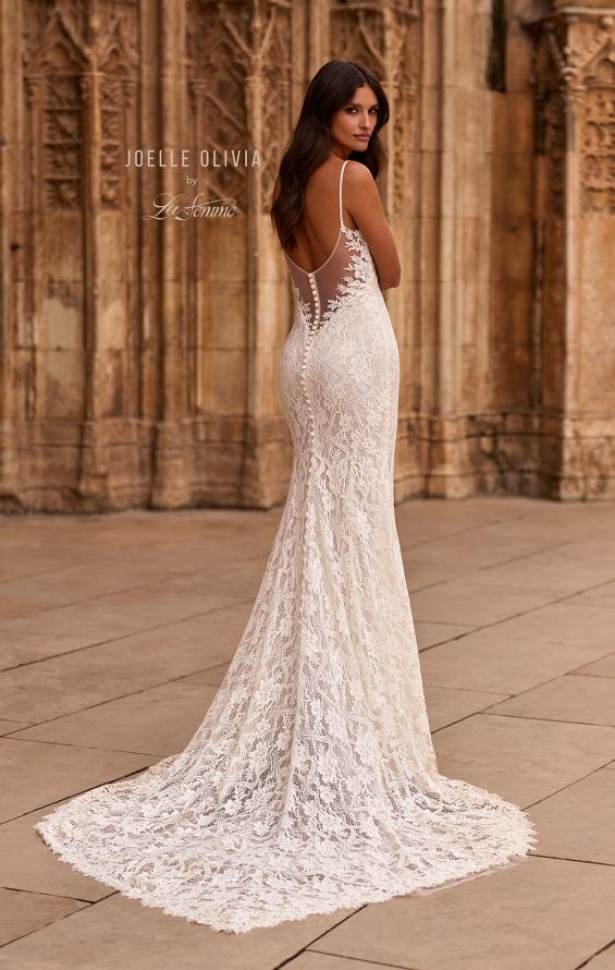Picture of: Lace Fit and Flare Wedding Dress with Illusion Back in IIRI, Style: J2332, Main Picture