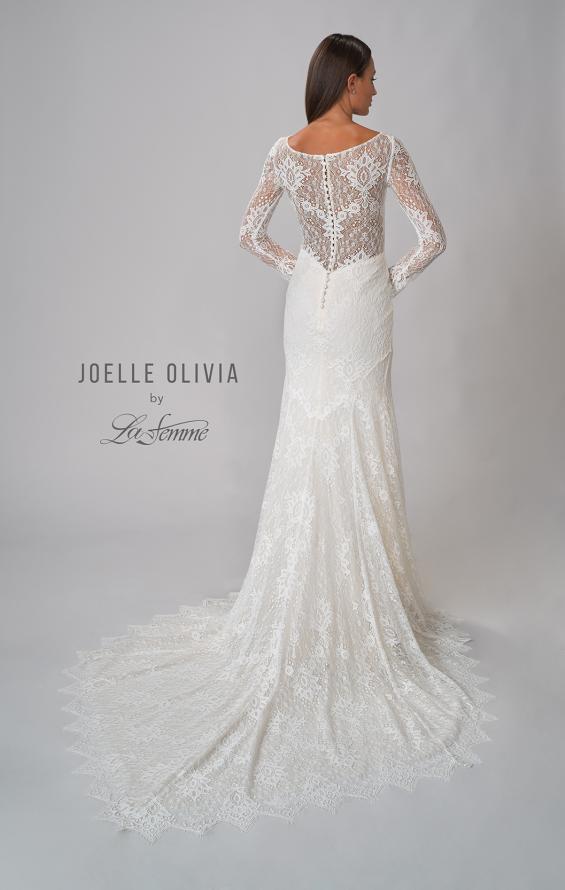 Picture of: Lovely Lace Gown with Illusion Long Sleeves and Back Detail in ILW, Style: J2097, Detail Picture 14