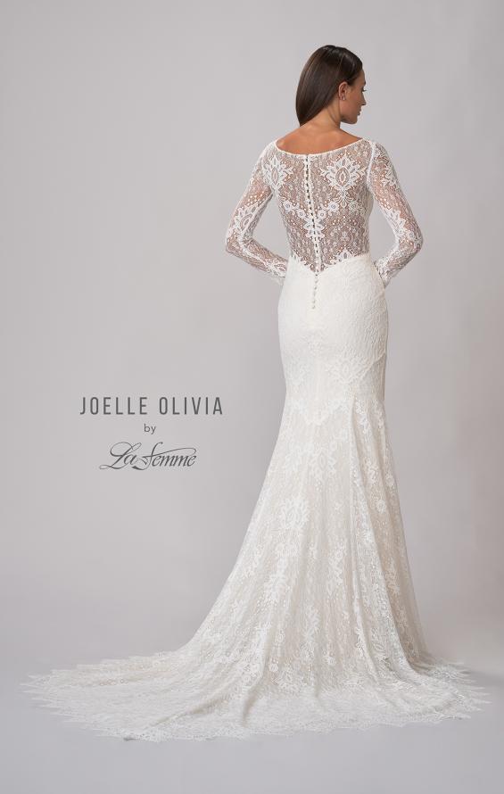 Picture of: Lovely Lace Gown with Illusion Long Sleeves and Back Detail in ILW, Style: J2097, Detail Picture 15