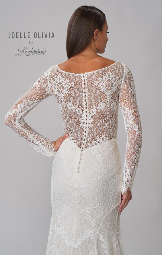Picture of: Lovely Lace Gown with Illusion Long Sleeves and Back Detail in ILW, Style: J2097, Detail Picture 17