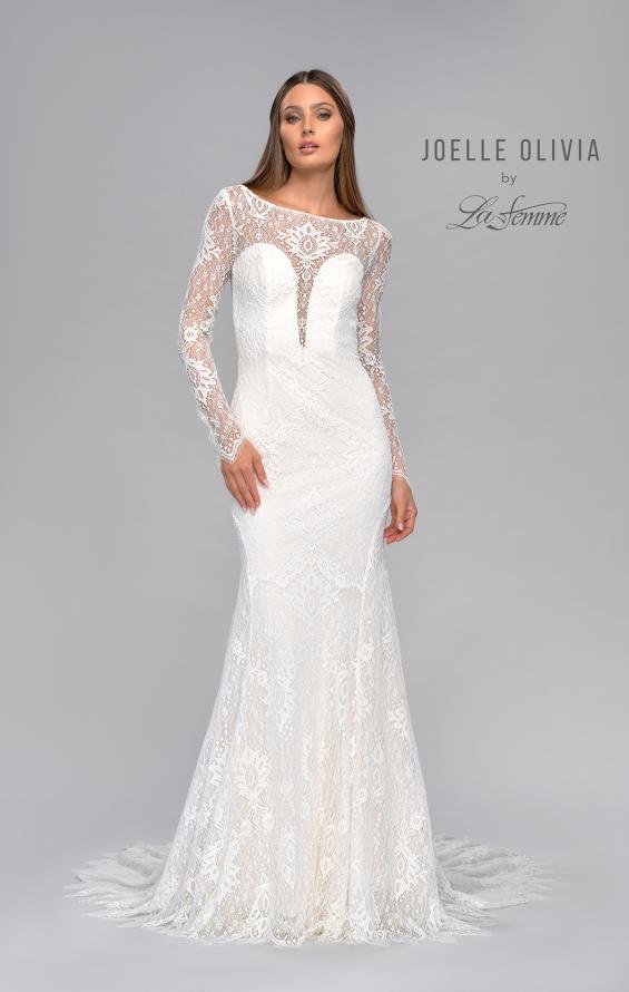 Picture of: Lovely Lace Gown with Illusion Long Sleeves and Back Detail in ILW, Style: J2097, Detail Picture 20