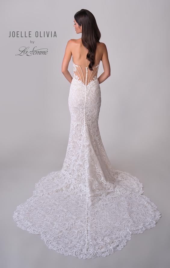 Picture of: Strapless Lace Wedding Gown with Sweeheart Top and Clover Train in WIINI, Style: J2219, Detail Picture 9