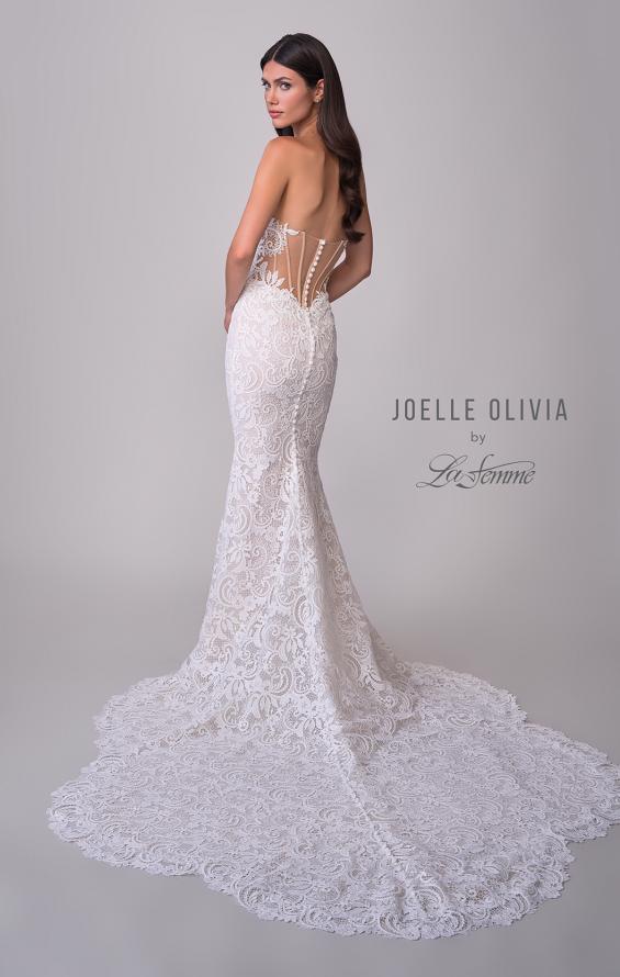 Picture of: Strapless Lace Wedding Gown with Sweeheart Top and Clover Train in WIINI, Style: J2219, Detail Picture 15