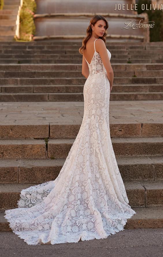 Picture of: Wedding Dress with Gorgeous Lace Pattern and V Neckline in WIINI, Style: J2227, Back Picture