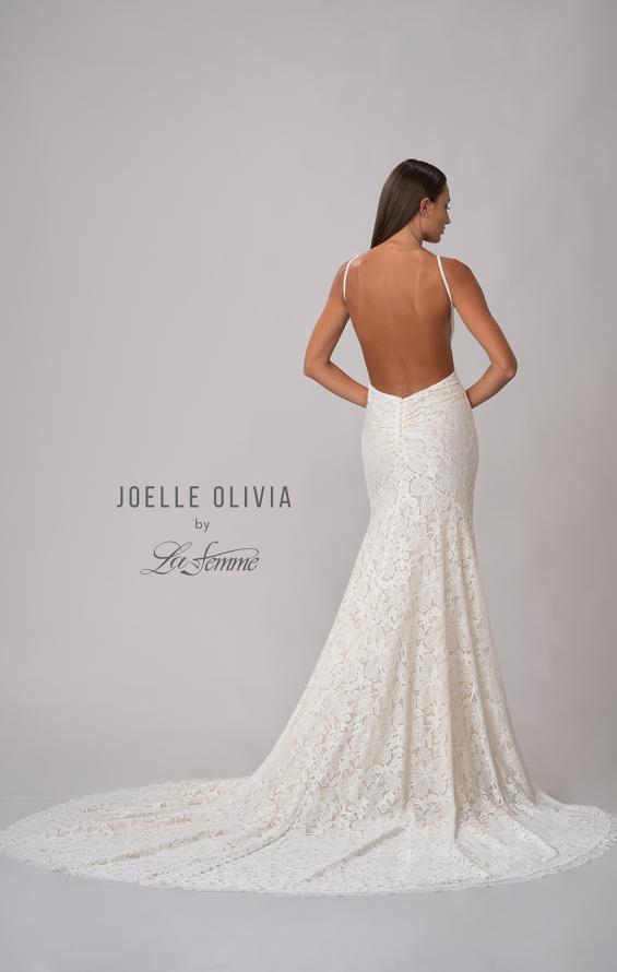 Picture of: Open Back Lace Wedding Dress with Plunge Neckline in WINI, Style: J2096, Detail Picture 8