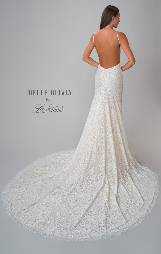 Picture of: Open Back Lace Wedding Dress with Plunge Neckline in WINI, Style: J2096, Detail Picture 7