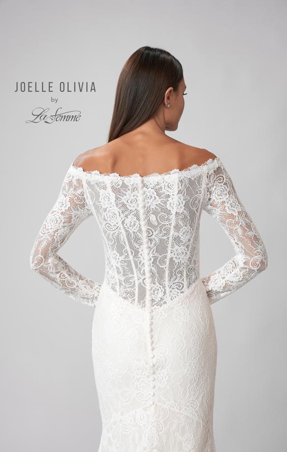 Picture of: Beautiful Lace Off the Shoulder Long Sleeve Gown in WINW, Style: J2091, Detail Picture 8