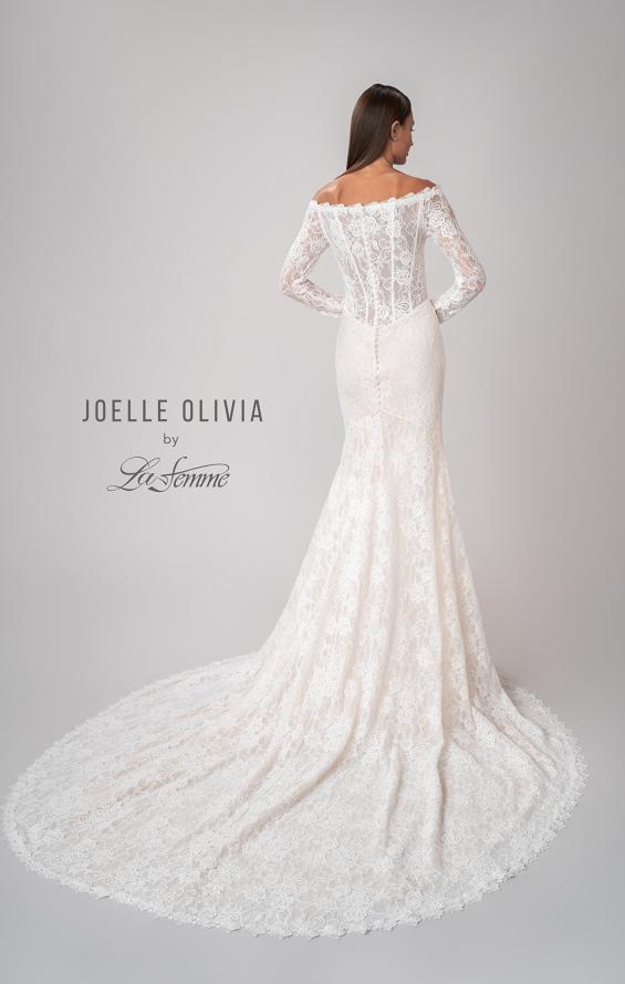 Picture of: Beautiful Lace Off the Shoulder Long Sleeve Gown in WINW, Style: J2091, Detail Picture 5