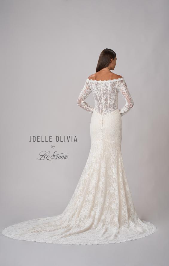 Picture of: Beautiful Lace Off the Shoulder Long Sleeve Gown in WINW, Style: J2091, Detail Picture 6