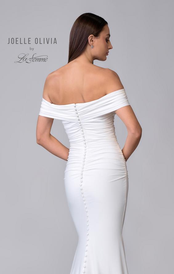 Picture of: Off the Shoulder V Neck Ruched Wedding Dress in ivory, Style: J2089, Detail Picture 8