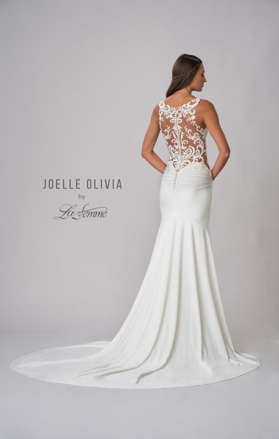 Picture of: Wedding Gown with Ornate Lace Top and Illusion Back in ivory, Style: J2101, Detail Picture 11