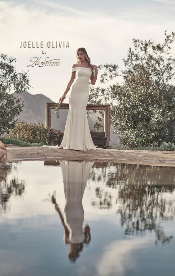 Picture of: Elegant Off the Shoulder Gown with Train in ivory, Style: J2016, Detail Picture 3
