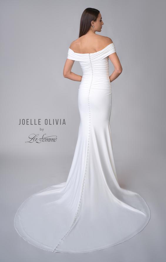 Picture of: Off the Shoulder V Neck Ruched Wedding Dress in ivory, Style: J2089, Detail Picture 5