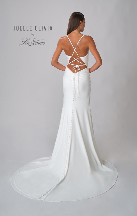 Picture of: Wedding Dress with Knot Detail and Draped Neckline in ivory, Style: J2099, Detail Picture 5
