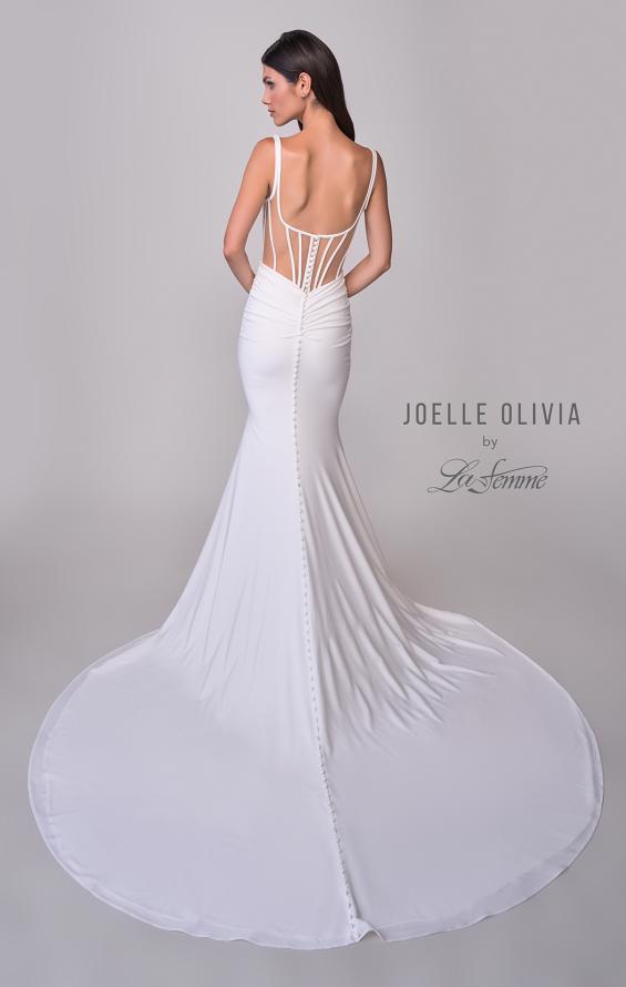 Picture of: Chic Luxe Wedding Dress with Bustier Top and Stunning Illusion Corset Back in ivory, Style: J2221, Detail Picture 5
