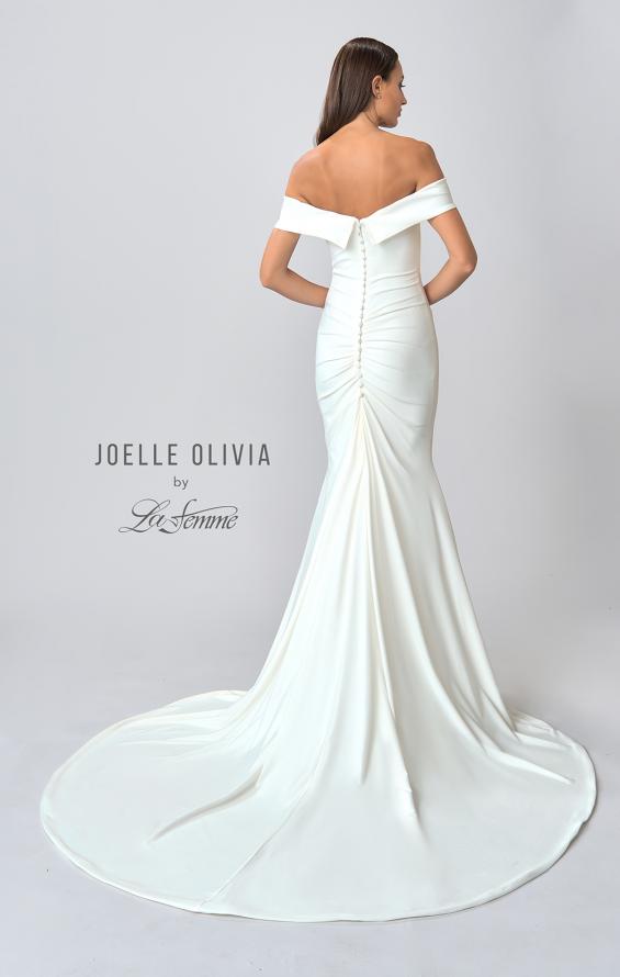 Picture of: Elegant Off the Shoulder Gown with Train in ivory, Style: J2016, Detail Picture 6