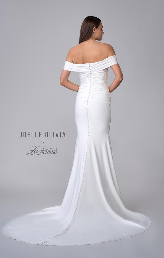 Picture of: Off the Shoulder V Neck Ruched Wedding Dress in ivory, Style: J2089, Detail Picture 6