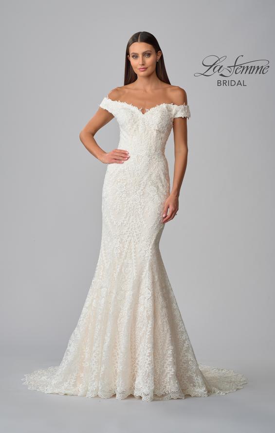 Picture of: Gorgeous Lace Off the Shoulder Mermaid Wedding Gown in IIB, Style: B1043, Detail Picture 10