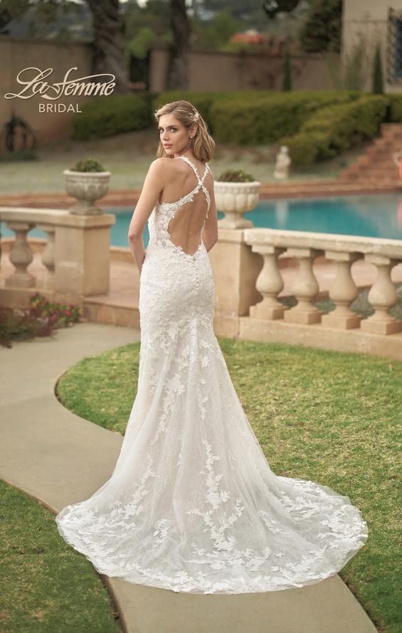 Picture of: Beautiful Lace Dress with Open Back and Detailed Train in IIB, Style: B1039, Back Picture